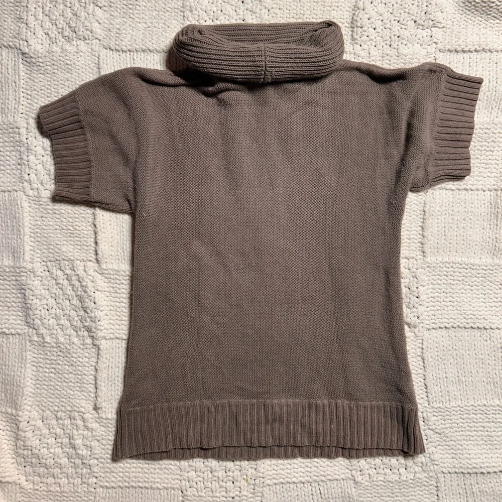 Sonoma Light Brown Short Sleeve Turtleneck Sweater
